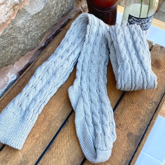 fire monkey Accessories - ✨SUPER LONG THI HI KNIT CABLE SOCK 24” TO HEEL